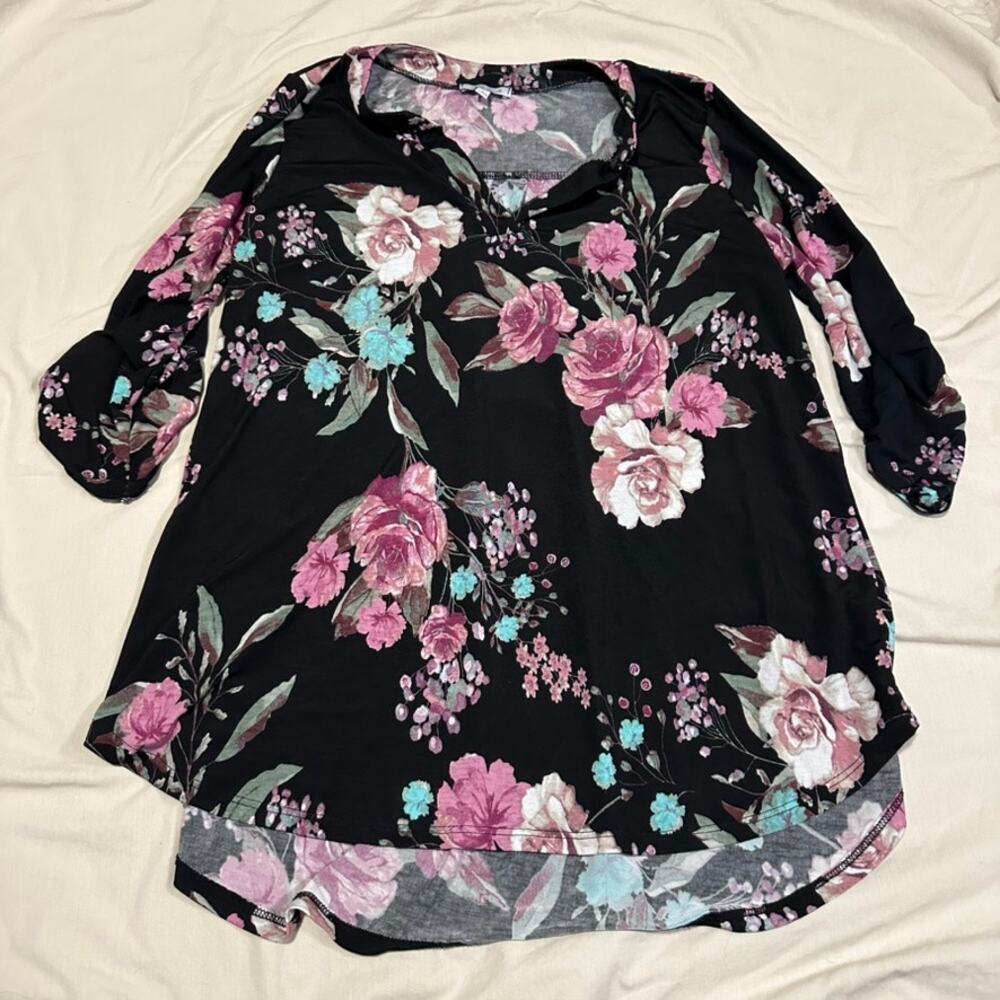 White Birch 3/4 sleeve blouse L